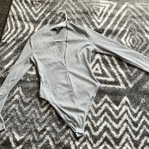 Silver Bodysuit Top
